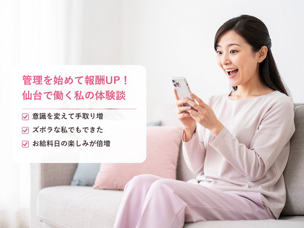 仙台で働く女性の体験談！管理を始めて変わった私の報酬