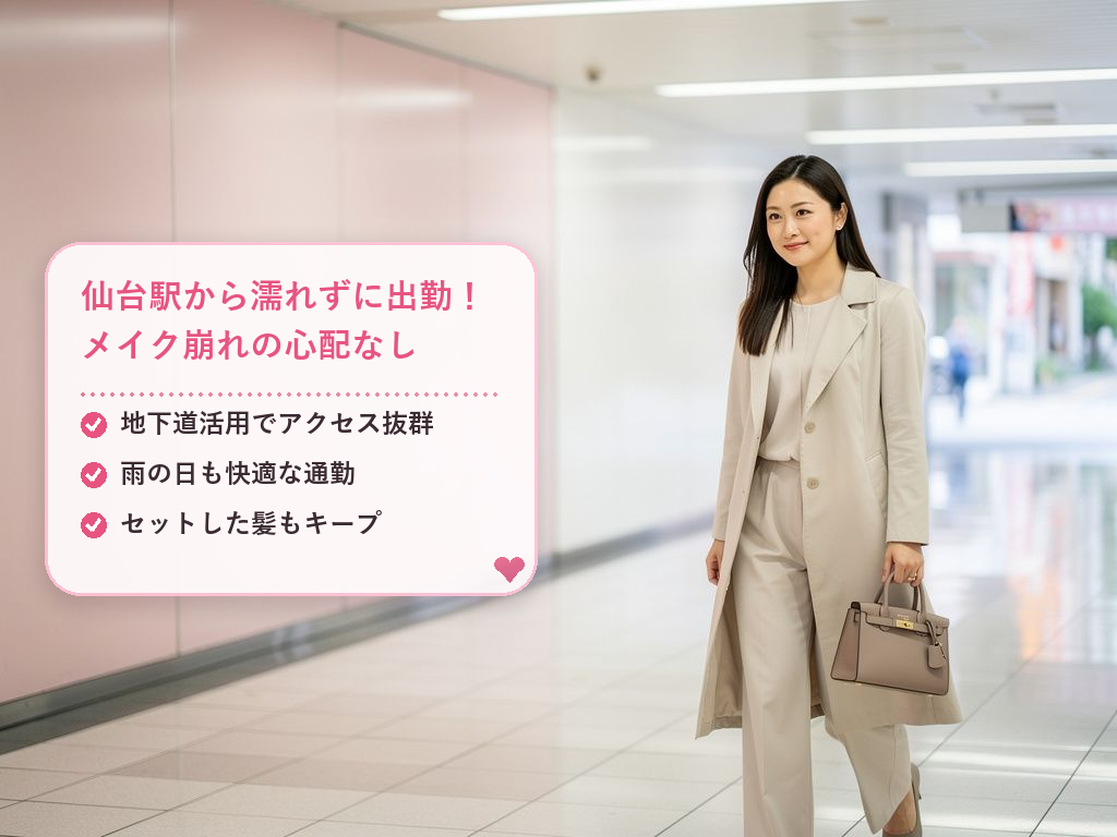 仙台駅の地下道をフル活用！雨に濡れない通勤の魅力