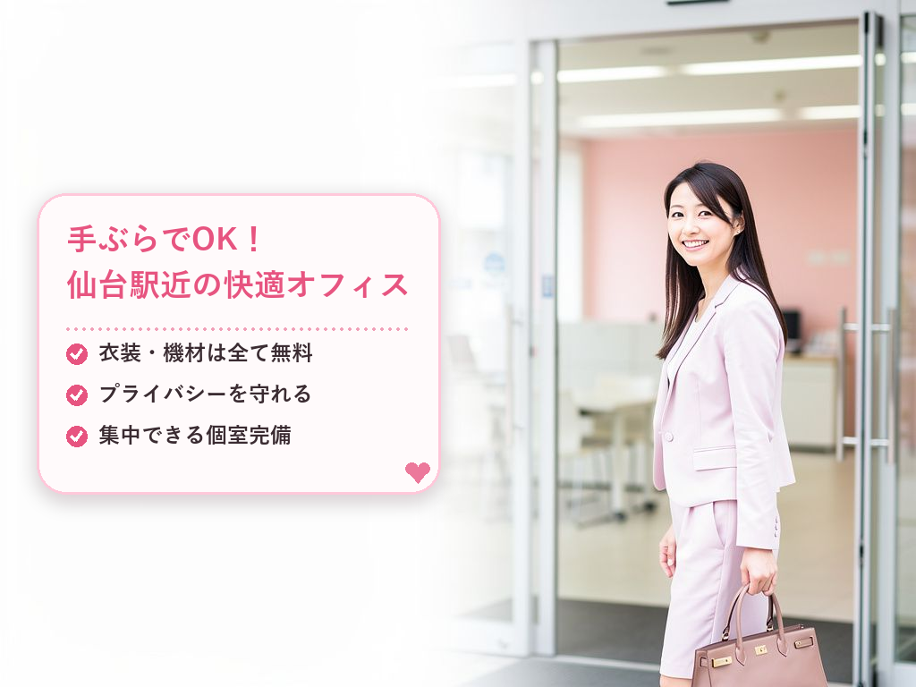 仙台駅近くの事務所で効率よく稼ぐメリット